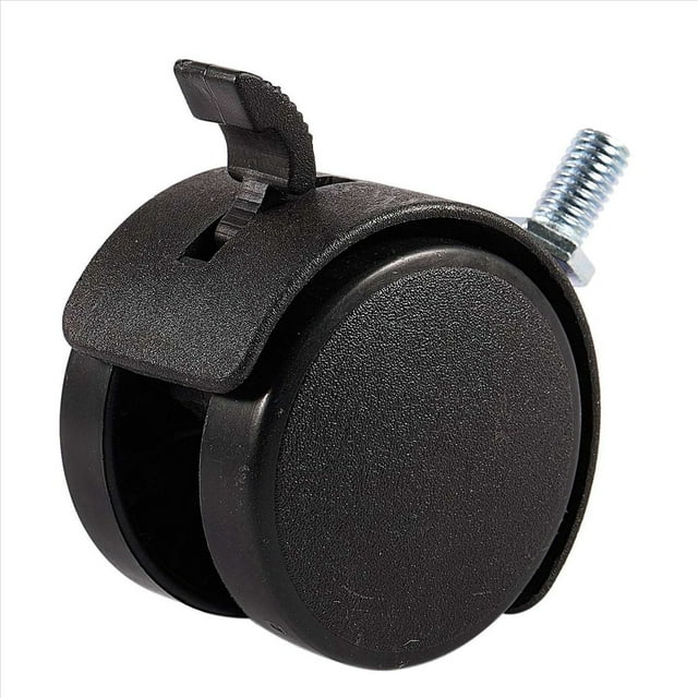 6X Mueble Giratorio Con Ruedas De Bloqueo VáStago De Tornillo De 8 Mm Rueda De 2 Pulgadas De DiáMetro Negro