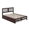 thumbnail image 4 of AFI Tahoe Queen Wood Platform Bed with Headboard Footboard & Twin XL Trundle, Espresso, 4 of 8
