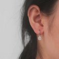 thumbnail image 4 of Pendientes colgantes de plata de ley 925 para mujer con forma de corazón, candado redondo y estrella, 21, 4 of 5
