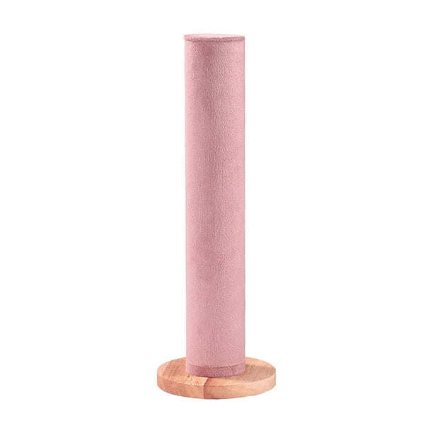Soporte para presentación de joyería jinwen torre rosa de madera y terciopelo