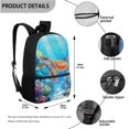 thumbnail image 3 of Jeiento Sea Turtle Backpack with Lunch Box Pencil Case for Boys Kids Bookbag and Lunch Bag Pencil Pouch 3 Pack Blue Ocean Primary School Bag Preschool Students Backpacks Set, 3 of 7