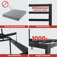 thumbnail image 7 of Golden Gate Beds Metal Platform Bed Frame with Headboard, Heavy Duty Steel Slats, No Box Spring Required, Noise-Free, Easy Assembly, Minimalist Design with Under-Bed Storage - Queen size,Black Finish, 7 of 7