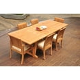 thumbnail image 5 of Grade-A Teak Dining Set: 6 Seater 7 Pc: 94" Double Extension Mas Rectangle Trestle Leg Table And 6 Lagos Chairs (2 Arm & 4 Armless Chairs) WholesaleTeak #WMLG34, 5 of 5