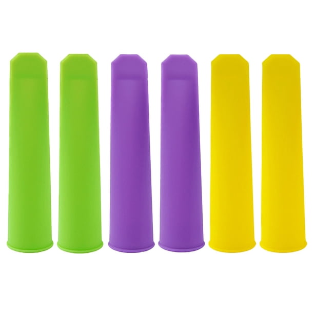 6 moldes de silicona para paletas de bricolaje, moldes portátiles con tapa, herramientas para hacer helados