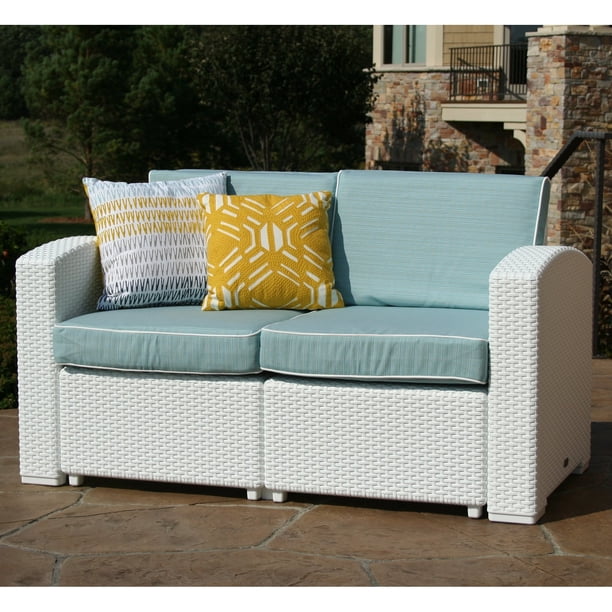 Strata Furniture Cielo Wicker Patio Loveseat
