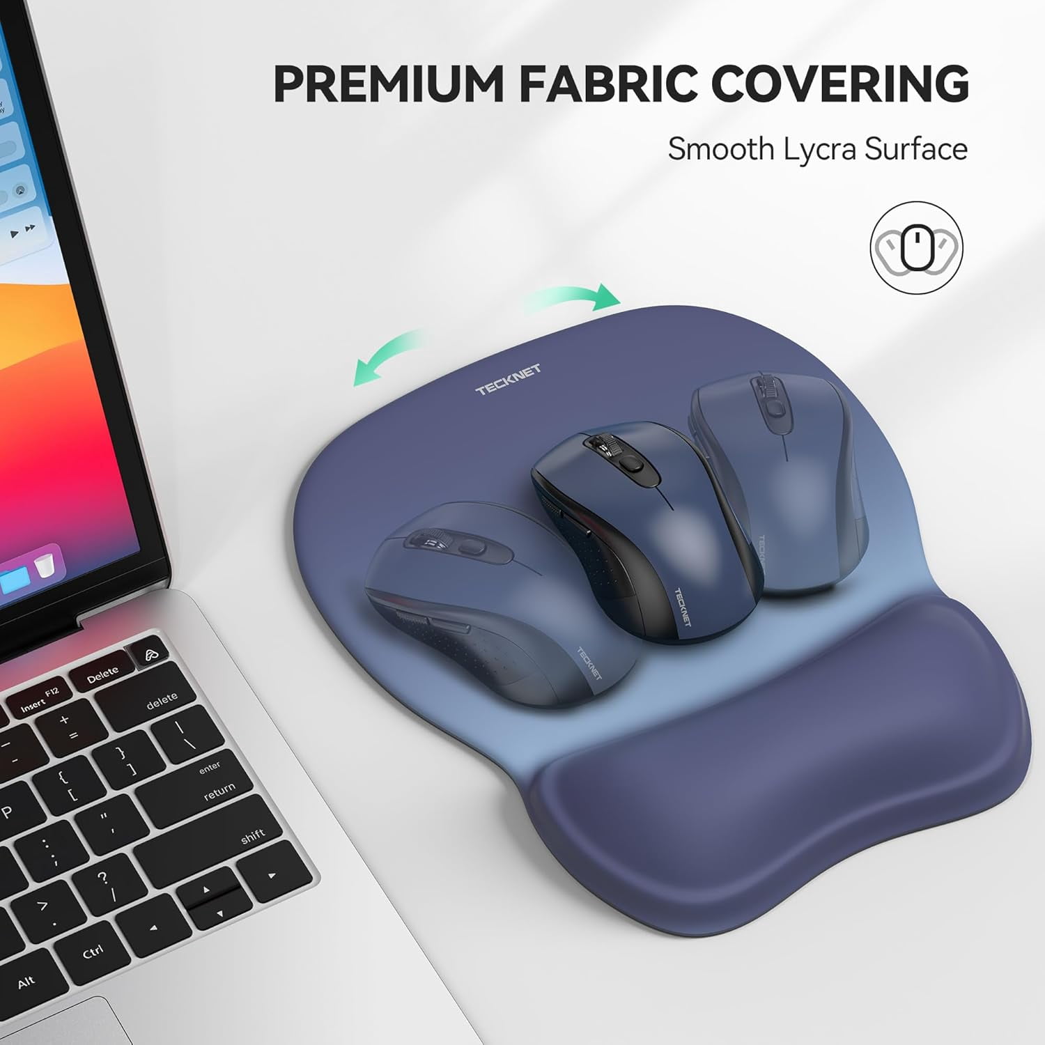 Gel Mouse Pad with Wrist Rest, Ergonomic Office Mousepad with Wrist Support - Non-Slip & Smooth Surface Comfortable Desk Accessories Mat for Office, Gaming and Study - Gradient