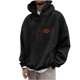 thumbnail image 2 of Sudadera con capucha para hombre, estilo casual, con cuello redondo, estampado, manga larga, blusa de poliéster, 2 of 6
