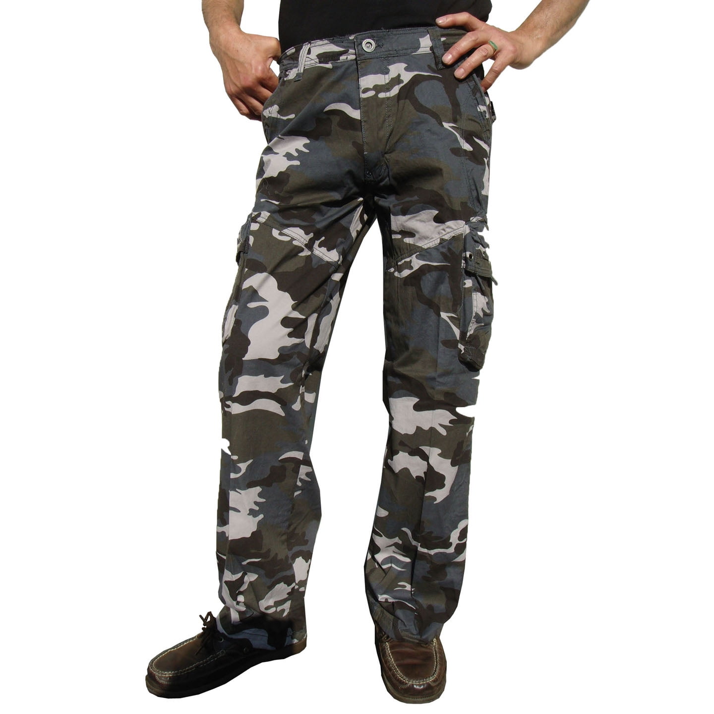 Mens Military-Style Camoflage Cargo Pants #27C3 38x34_RGY - Walmart.com