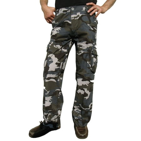 Mens Military-Style Camoflage Cargo Pants #27C3 40x32_RGY - Walmart.com