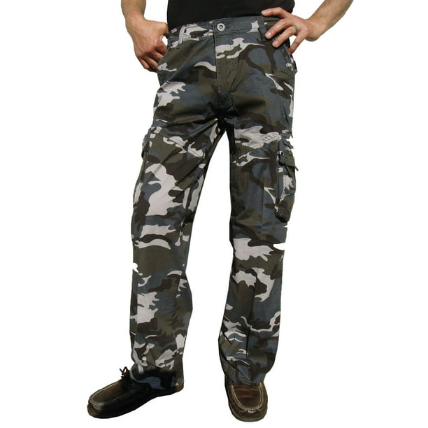 Mens Military-Style Camoflage Cargo Pants #27C3 36x34_RGY - Walmart.com ...