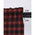thumbnail image 6 of Black Red Buffalo Plaid Curtains 45 Inch Length, Sheer Curtains for Bedroom Living Room Window Geometric Classic Checkered Rod Pocket Voile Drapes Kitchen Curtains Small Half Window 42"x45" 2 Panels, 6 of 7