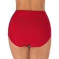thumbnail image 3 of Sexy Dance Women Swim Bottom High Waist Bikini Short Briefs Tummy Control Tankini Solid Bathing Suit Red, 3 of 6