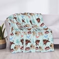 thumbnail image 3 of Naloa Cute Pug Dogs Flannel Blankets - Thick and Warm Blanket for Winter, Soft Fuzzy Plush King Blanket for All Seasons80"x60", 3 of 6