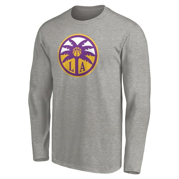 Men's Heathered Gray Los Angeles Sparks Primary Logo Long Sleeve T-Shirt