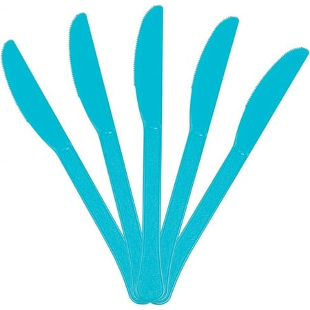 JAM Paper Plastic Knives Bright Blue 48 Disposable Knives/Pack JAM Paper Plastic Knives Bright Blue 48 Disposable Knives/Pack