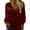 C-Red60, variant on Women's V Neck Shiny Sequin Top Elegant Sequin Long Sleeve Loose Fit T-Shirt Relaxed Fit Versatile Tops