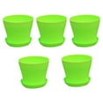 thumbnail image 1 of 5PCS Plastic Planters Indoor Flower Plant Pots, Mini Flower Seedlings Nursery Pot/Planter/Flower Pot with Pallet, Modern Decorative Gardening Containers, 1 of 8