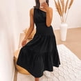 thumbnail image 2 of Maxivestido de playa con estampado de verano bohemio para mujer, sin mangas, con hombros descubiertos, fluido, escalonado Pompotops ghjkhdj3620, 2 of 7