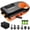 with battery, variant on FOWAWU Sup Pump Electric 3 * 7800mAh, 20 PSI Paddle Board Pump Intelligent Dual Stage Inflation & Deflation, Auto-Off, Inflatable Sup Pump SUP Air Pump DC 12V Car Connector