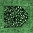 thumbnail image 1 of Ahgly Company Indoor Square Animal Emerald Green Traditional Area Rugs, 4' Square, 1 of 4