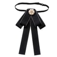 thumbnail image 2 of Corbata de lazo preanudada para mujer, elegante para eventos formales, versátil y sin arrugas. Negro, 2 of 9