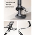 thumbnail image 3 of Soporte SAIJI para cama con cuello de cisne, brazo largo y flexible, negro, 3 of 8