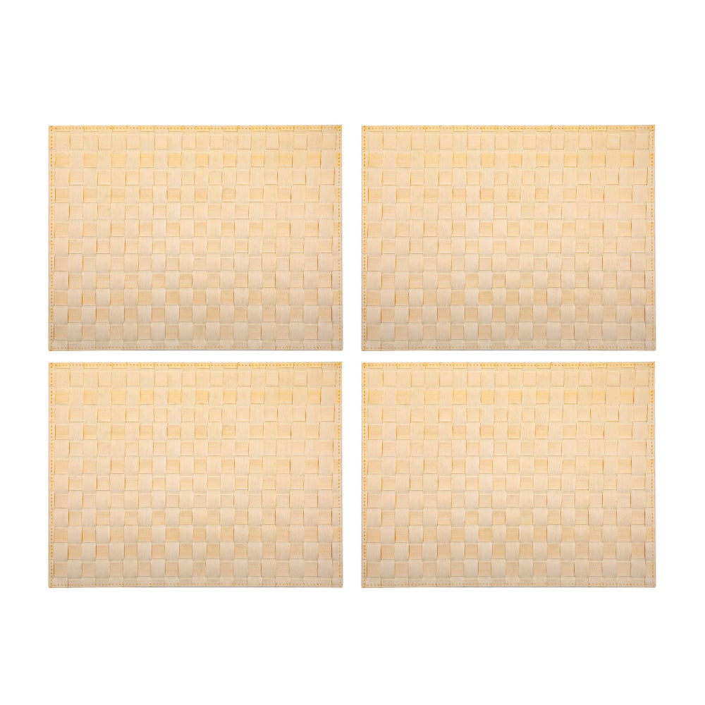 Saleen Rectangular Placemat (Pastel Yellow, Set of 4)