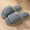 Gray, variant on Zunfee Women's Cozy Warm Plush House Slippers - Open-Toe Slide, Heart Embroidered, Machine Washable, Cushioned Sole, Gray, Size 38 (EU), Perfect for Home Fall Winter