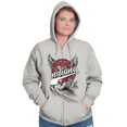 thumbnail image 4 of Indiana Cool Indy Wing Wheel IN Pride Unisex Fleece Graphic Zip Up Hoodie Brisco Brands 2X, 4 of 5