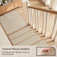thumbnail image 2 of SIXHOME Non Slip Stair Treads for Wooden Steps Square Natural Woven Carpet Stair Tread Rubber Backing Washable Polyester Stair Rugs Stair Mats Indoor for Stairs and Landing Beige, 2 of 6