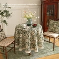thumbnail image 4 of Mantel ISAENNE Designer de lino verde, pequeño, redondo, 140 cm, 4 of 8