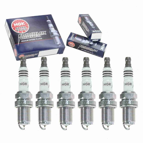 6 pc NGK Iridium IX Spark Plugs compatible with BMW 530i 3.0L L6 2001-2005