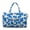 Blue Cow, variant on Pink Rose Skull Print Quilted Travel Duffel Bag Weekender Overnight Bag for Women Men Lightweight Luggage Bags Women Hospital Bag for Labor & Delivery