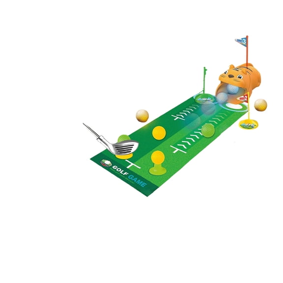 Portable Golf Toy Set With Retractable Handle Safe Materials For Indoor Outdoor Sports Develops Hand Eye Coordination