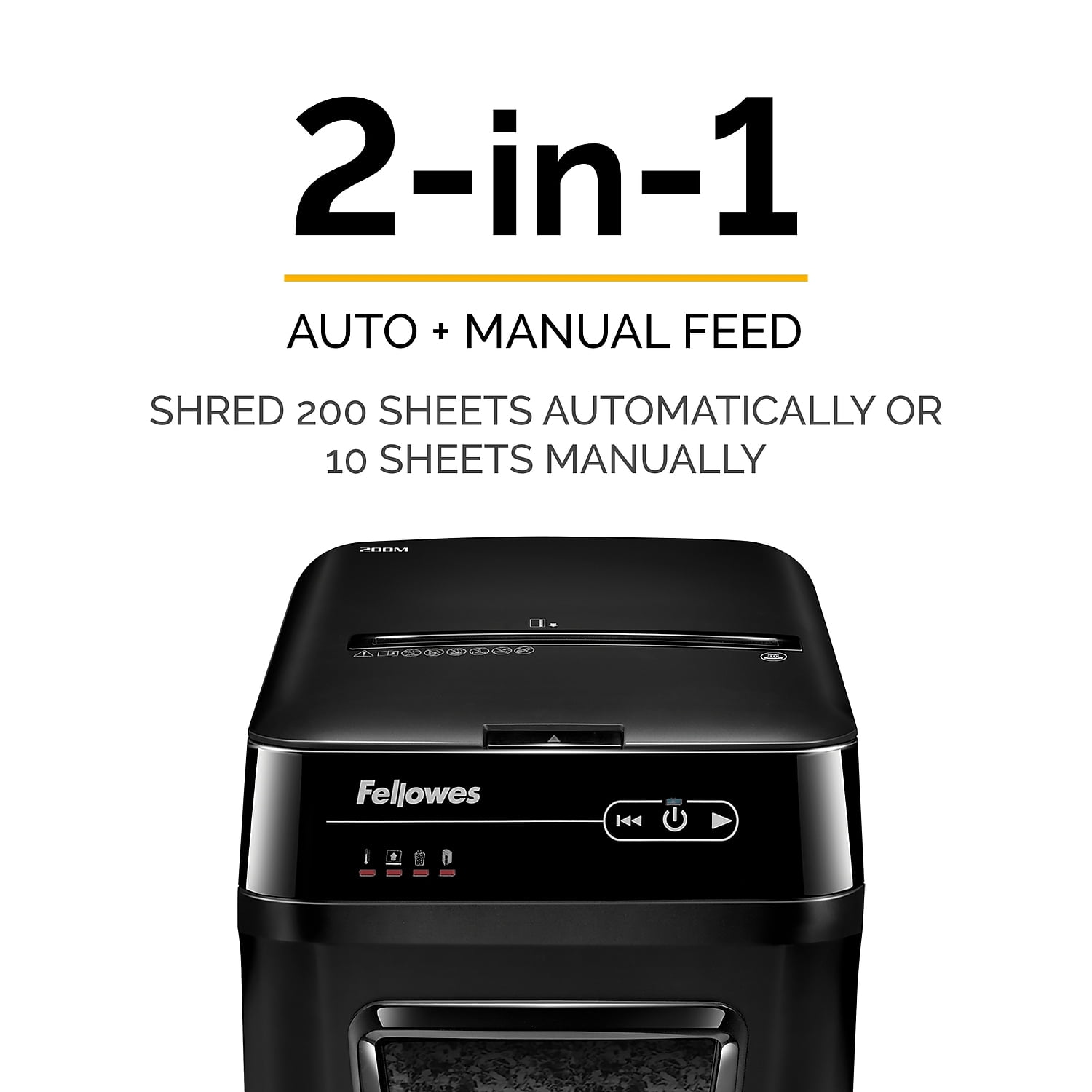 FELLOWES AUTOMAX 200 SHEET MICRO CUT PERSONAL SHREDDER