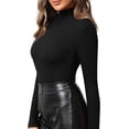 thumbnail image 2 of Xishao Women's Round Neck Short Sleeve T Shirts Basic Bodysuits Xishao ropa, 2 of 2