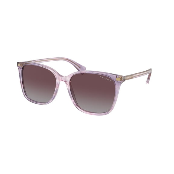 Ralph Lauren RA 5293 Plastic Womens Square Polarized Sunglasses Striped Purple 56mm Adult