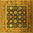 thumbnail image 1 of Ahgly Company Machine Washable Indoor Square Oriental Yellow Traditional Area Rugs, 3' Square, 1 of 4