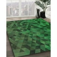 thumbnail image 3 of Ahgly Company Machine Washable Indoor Square Transitional Dark Forest Green Area Rugs, 3' Square, 3 of 7
