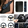 thumbnail image 4 of Jeiento Butterfly 17 Pcs Car Interior Sets, Car Seat Covers Full Set with Floor Mats Carpets Arm Rest Cover Seat Belt Cover Coaster, Universal Fits for Most Truck SUV Sedan Blue, 4 of 8