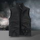 thumbnail image 1 of pstuiky Camiseta sin mangas para hombre, Chaqueta informal de verano para hombre, fina, con múltiples bolsillos, color liso y cuello alto. Chaleco de hombre m, 1 of 6
