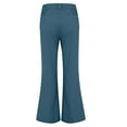 thumbnail image 5 of BODOAO Womens Straight Leg Pants Button Business Casual Work Trousers High Waist Slacks Twill Pants Casual High Waisted Chino Pants Button Down Straight Leg Work Trousers with D S, 5 of 5