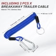 thumbnail image 2 of Uxcell Breakaway Trailer Cable, Trailer Brake Away Cable Safety Cable Straps Spring Towing Coiled Wire with Clip Blue 5 ft x 0.35", 2 of 7