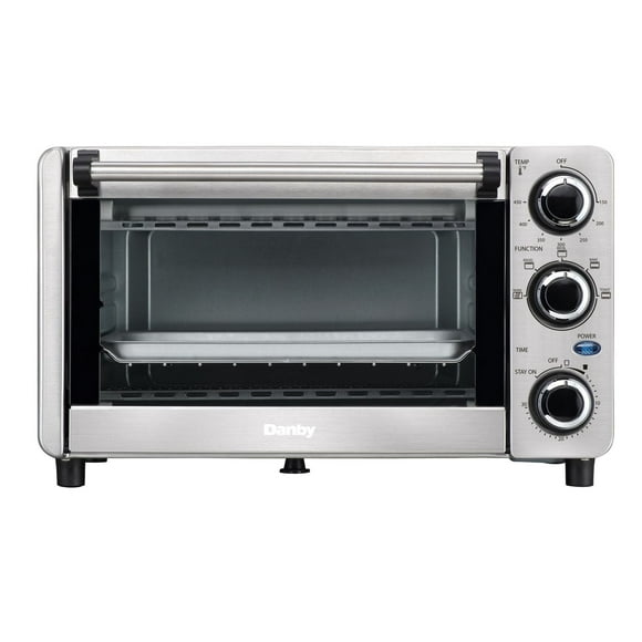 Danby Stainless Steel 0.4 cu ft 4 Slice Countertop Toaster Oven
