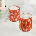 thumbnail image 2 of Yayeee 2 Pack Qtip Holder Bathroom Cotton Swab Canister with Lid Clear Dispenser Set, Beige Christmas Ornaments Pattern, 2 of 6
