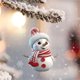 thumbnail image 1 of Seyotauo Cute Snowman Acrylic Pendant, Santa Claus Xmas Tree Accessories, Cartoon Christmas Ornament, 1 of 4