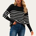 thumbnail image 2 of GEWSEY Fall Sweaters for Women 2025 Casual Long Sleeve Sweater Striped Loose Fit Pullover Tops (Light Gray, XL), 2 of 5