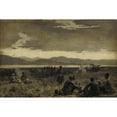thumbnail image 2 of Edwin Lord Weeks 24x17 Black Ornate Framed Double Matted Museum Art Print Titled: Early Morning Camp Near the Shore of Lake Urumiyah (circa 1892), 2 of 5