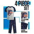 thumbnail image 2 of Tuff Guys Boys Pajama Set - 4 Piece Short Sleeve Sleep Shirt and Kids Pajamas Lounge Sets (8-12), 2 of 7