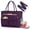 Dark Purple, variant on Teacher Tote Bag with Insulated Lunch Compartment 15.6 inch Laptop Bag for Women Lightweight Work Bags Nurse Bags